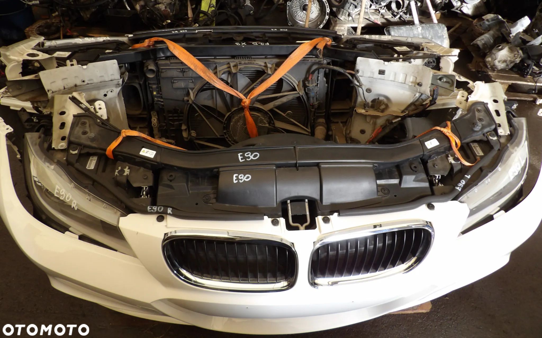 BMW - E90 - M PAKIET - LIFT -KOMPLETNY PRZÓD - MASKA , BLOTNIKI , ZDERZAK , LAMPY , PAS PRZEDNI Z CHŁODNICAMI - STAN IDEALNY - 1