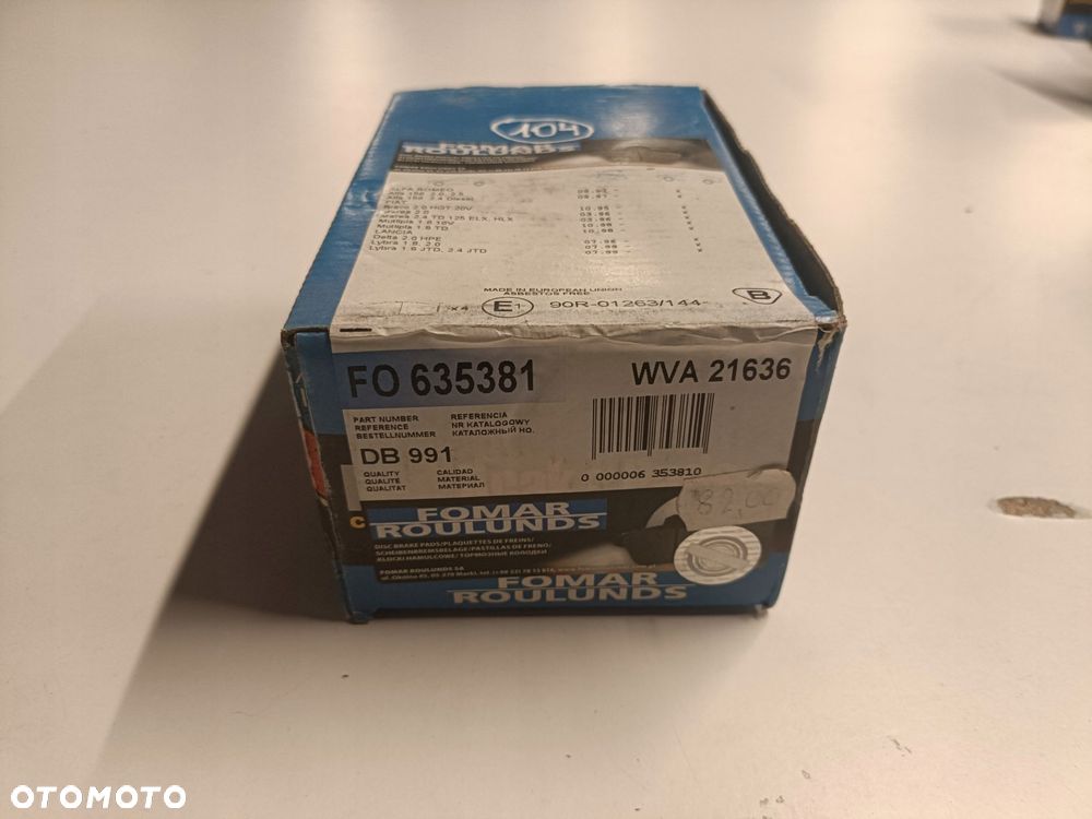 Fiat Bravo Marea Multipla Alfa Romeo 156 PRZEDNIE KLOCKI HAMULCOWE 635381 - 2