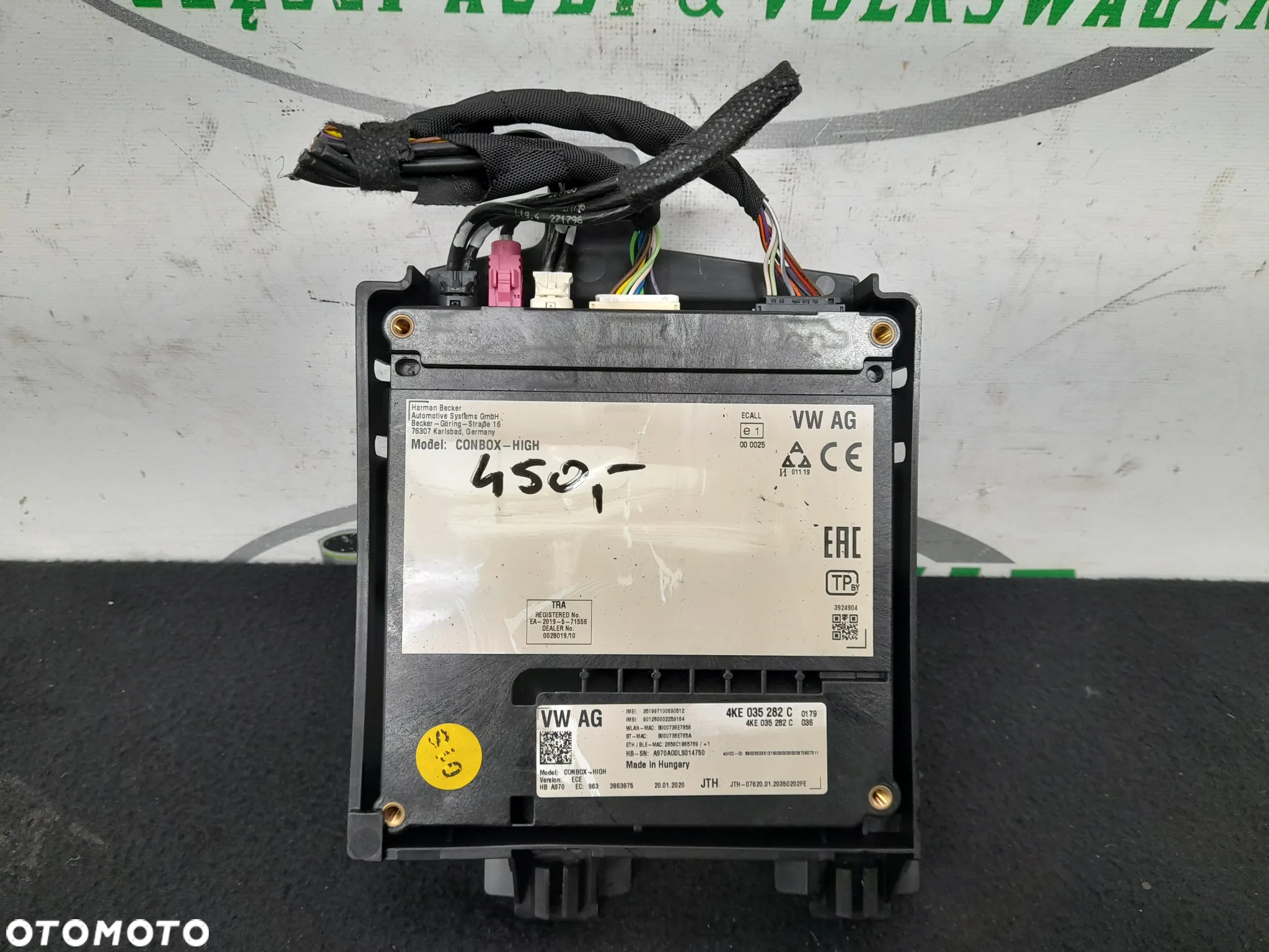 Audi A4 A5 RS4 RS5 Sterownik moduł wzywania pomocy 4KE035282C - 2