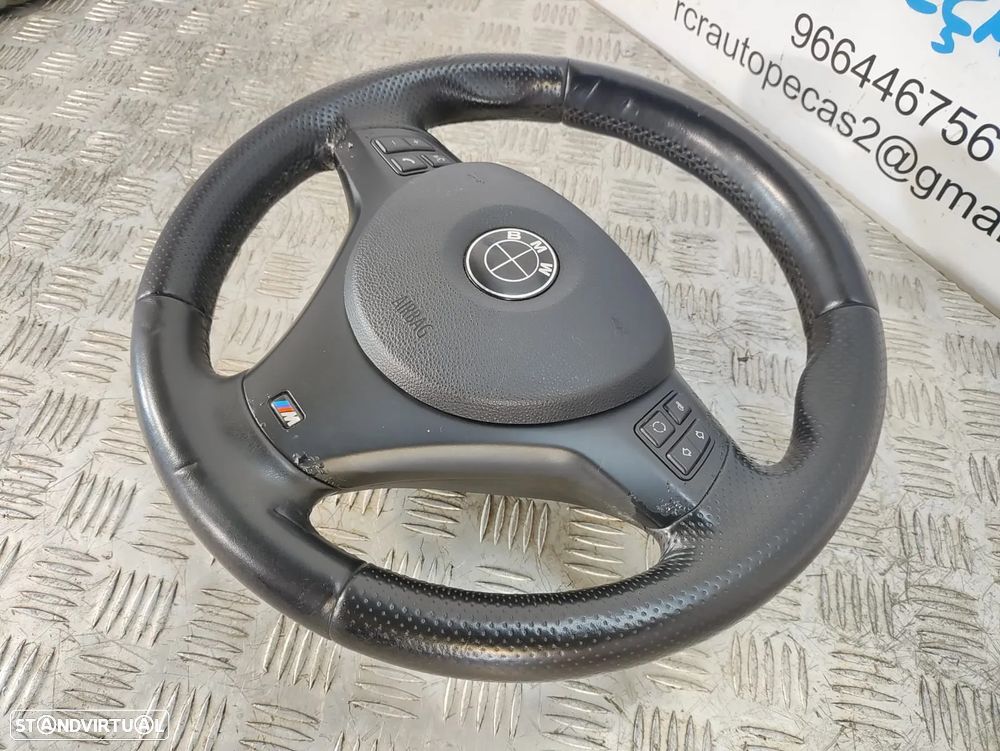 VOLANTE BMW PACK M SERIE 1 E81 E82 E87 E88 SERIE 3 E90 E91 E92 PELE MULTIFUNÇÕES AIRBAG ORIGINAL - 8
