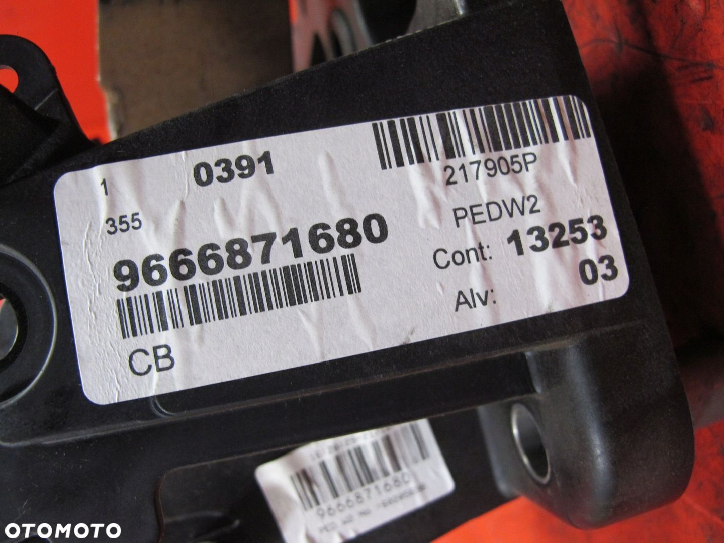 PEUGEOT 508 10- PEDAŁ HAMULCA AUTOMAT 9666871680 - 5