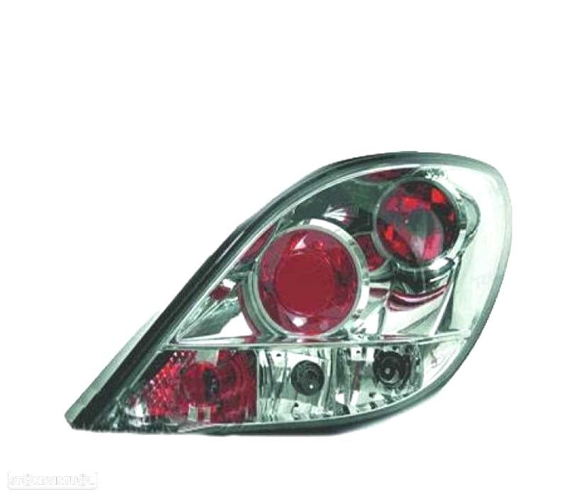 FAROLINS TRASEIROS PEUGEOT 207 06-12 CROMADO - 1