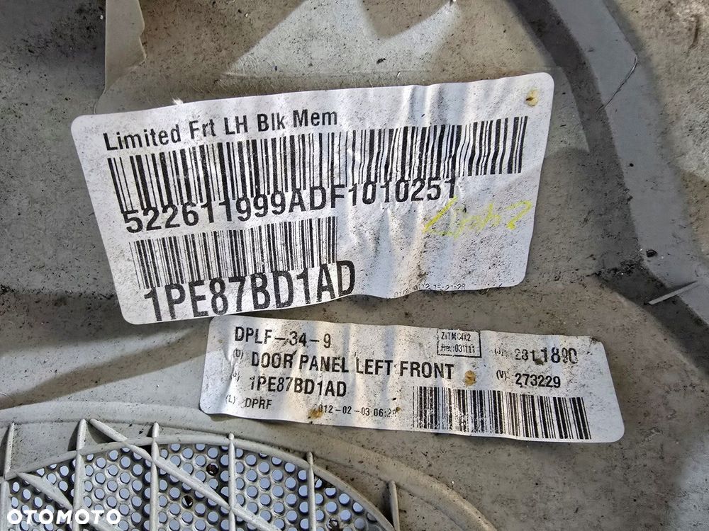 tapicerka boczek drzwi przód lewy lancia voyager town country 12r - 4