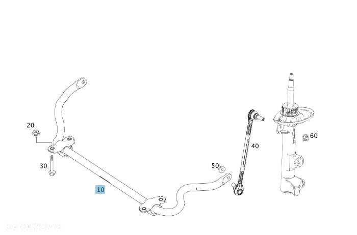 STABILIZATOR MERCEDES OE 2043232465 - 1