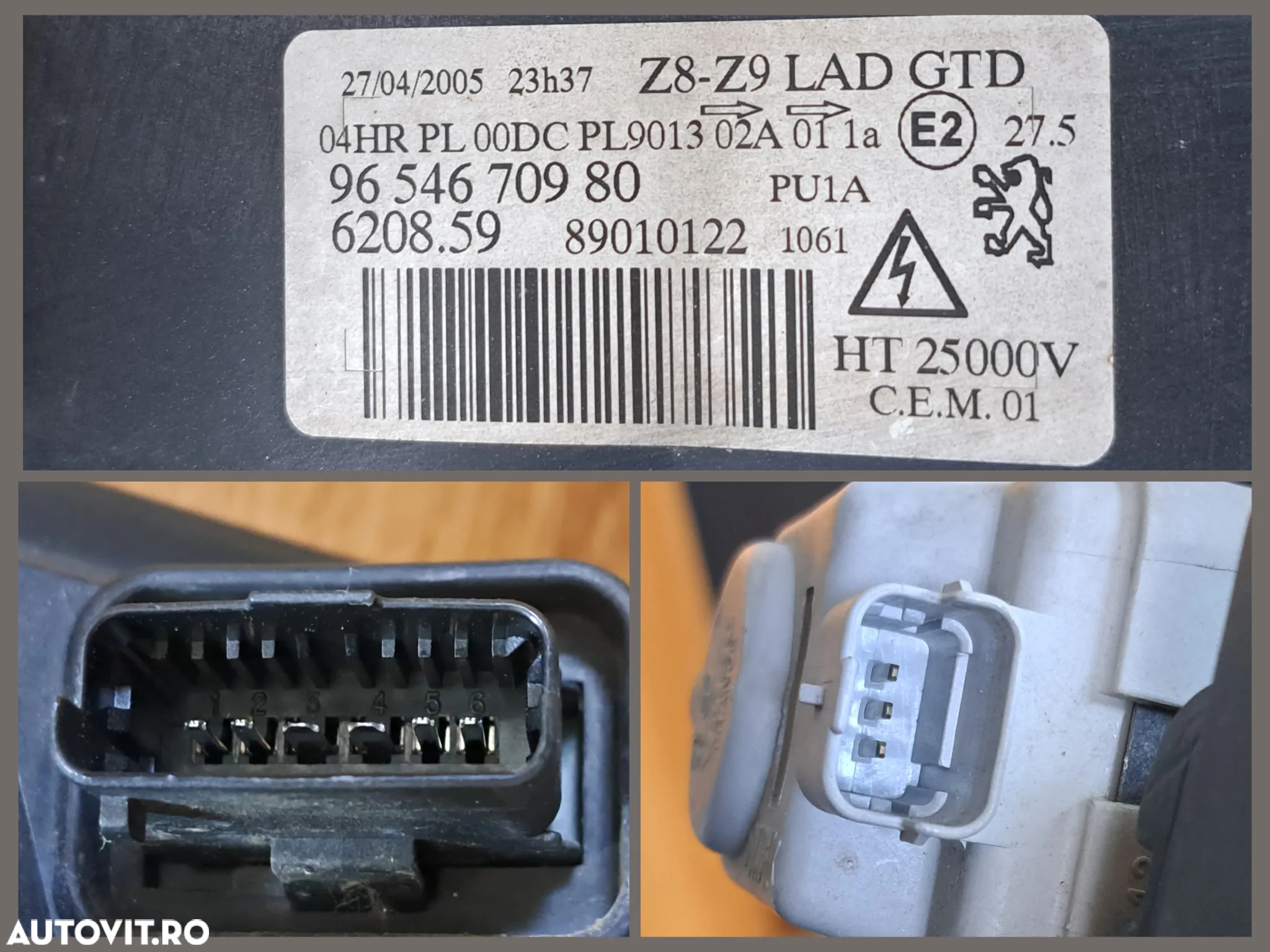 Fax stanga Xenon Peugeot 607 Facelift ( cu o ureche rupta ), Modul droser balast far xenon Peugeot Citroen Volvo Audi - 5