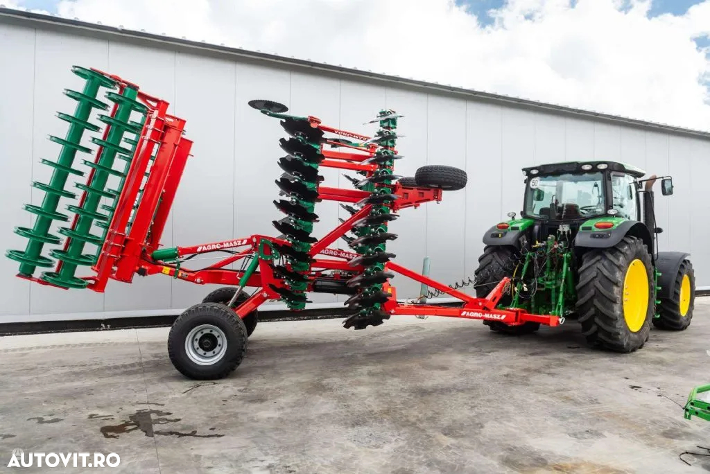 Agro-Masz BTC 50H terradisc greu tractat, cu tavalug inelar si nivelator - 9
