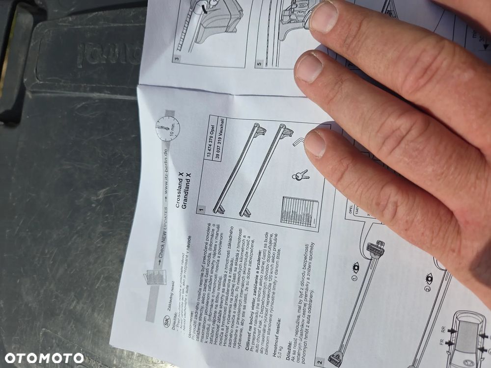 Bagażnik dachowy z szynami Opel Crossland X Grandland X 13474370 39037319 - 4