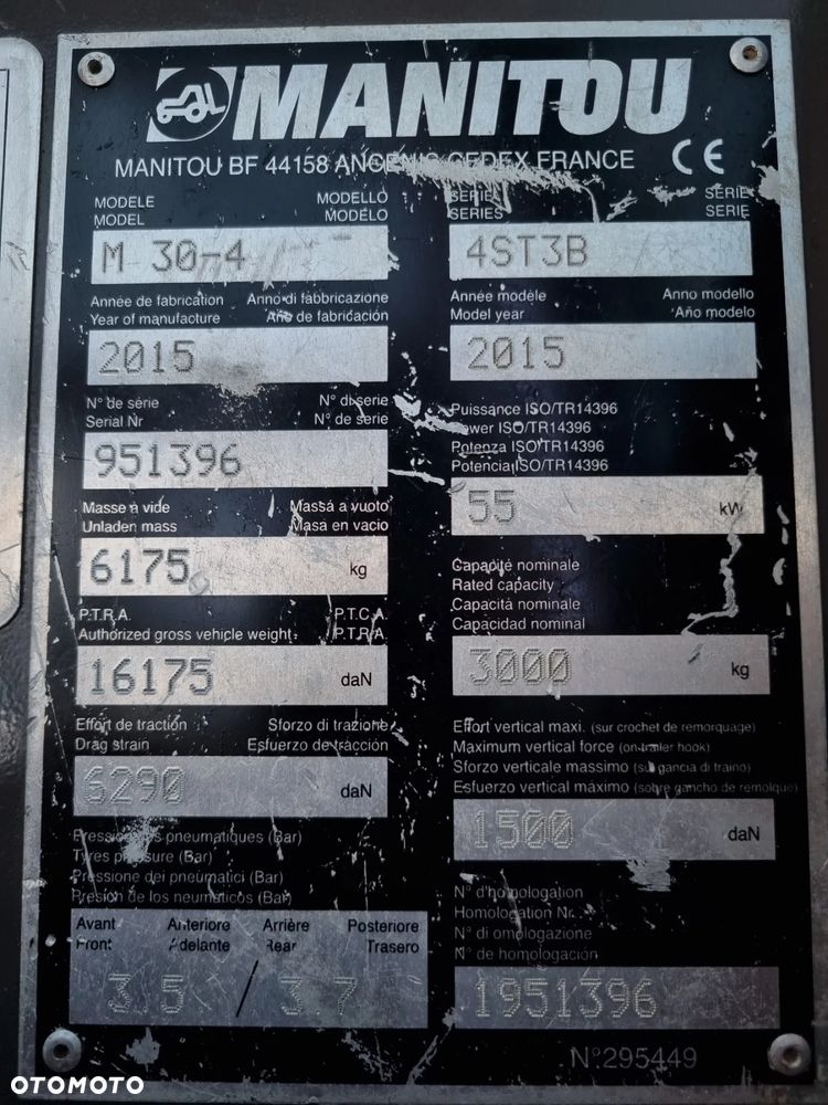 Manitou M30-4 Wózek Widłowy Terenowy 4x4 Jak Nowy Z Norwegii POSUW Hydr. 2016r REWERS ORYGINAŁ OKAZJA - 31