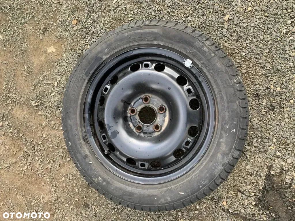 VW KOŁO ZAPASOWE 15 6J ET43 5x100 FELGA STALOWA 6Q0601027G OPONA PIRELLI P6 195/55/R15 VW AUDI SEAT SKODA - 1