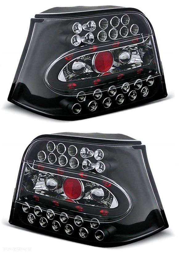 Lampy tyl na Led Diody Czarne Tuning BlackVW Golf IV 4 1j 1998-2006 hatchba - 1