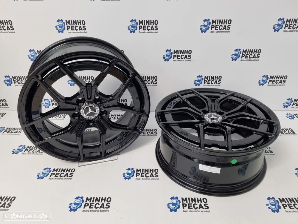 Jantes Mercedes Novo Class C e E AMG em 18 Preto Brilho - 4