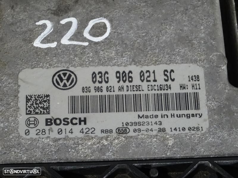 Centralina De Motor Seat Leon (1P1)  03G906021sc / 0281014422 / 03G 90 - 3