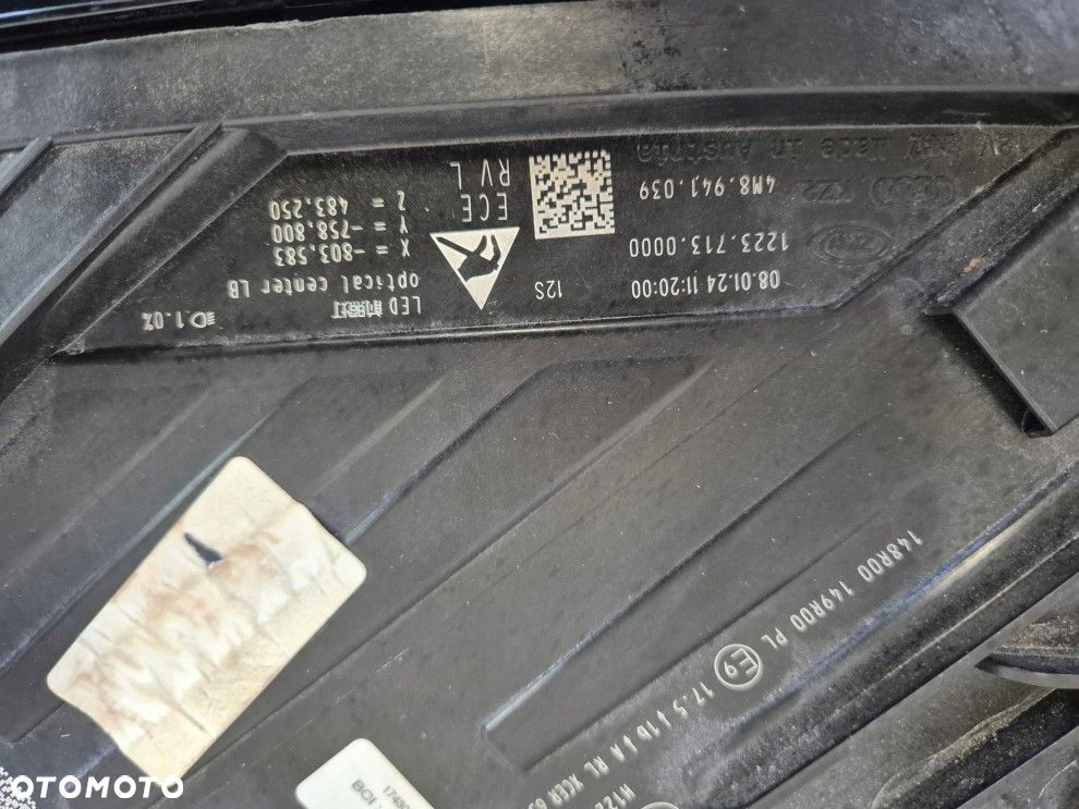 audi q8 24\'\' lift matrix led 4m8941039 lewa lampa europa - 5