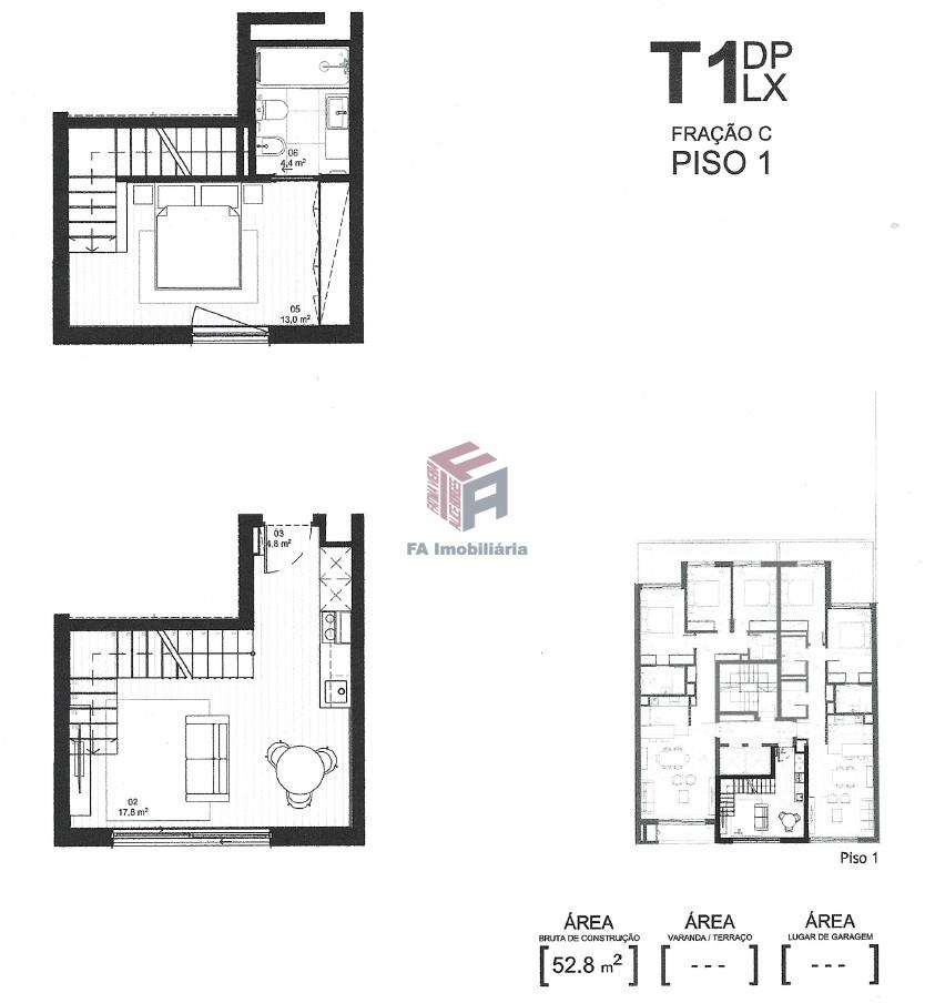 Apartamento T1 Duplex Centro Matosinhos - Grande imagem: 5/5
