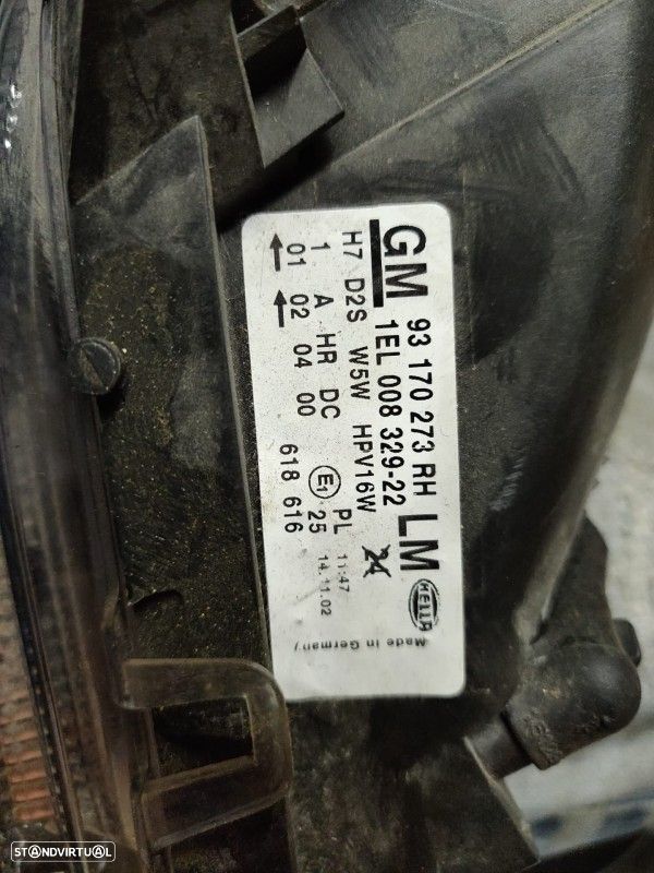 Farol Frente Direito / Otica Direita Opel Astra G Caixa (F70)  9317027 - 5