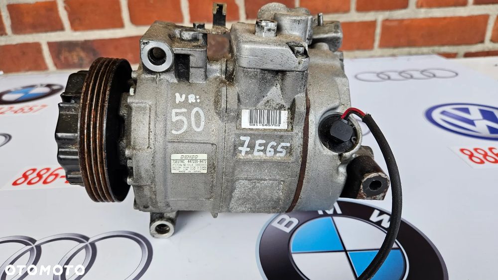 BMW 7 E65 E66 3.5 4.4 5.0 6.0 Sprężarka klimatyzacji Kompresor klimy 447220-8472 DENSO - 2