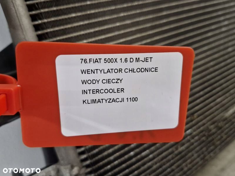 FIAT 500X 1.6 D M-JET WENTYLATOR CHŁODNICE WODY INTERCOOLER KLIMATYZACJI - 7