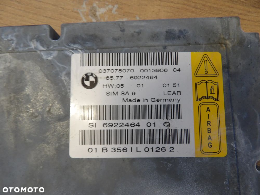 BMW - E65,E66 - MODUŁ , STEROWNIK PODUSZEK - AIRBAG - 6922464 - 2