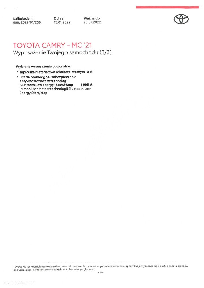 Toyota Camry 2.5 Hybrid Comfort CVT - 19