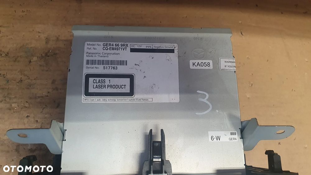 RADIO RADIOODTWARZACZ CD MAZDA 6 II GER4669RX - 3
