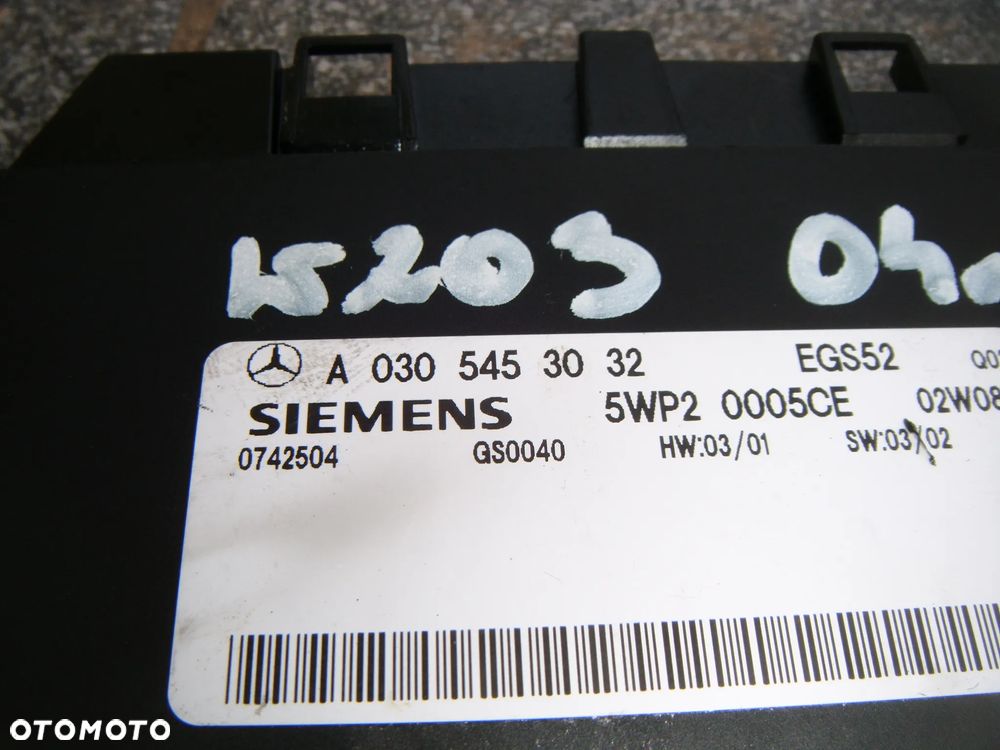 mercedes c klasa w203 2.7 cdi sterownik skrzyni 0305453032 - 2