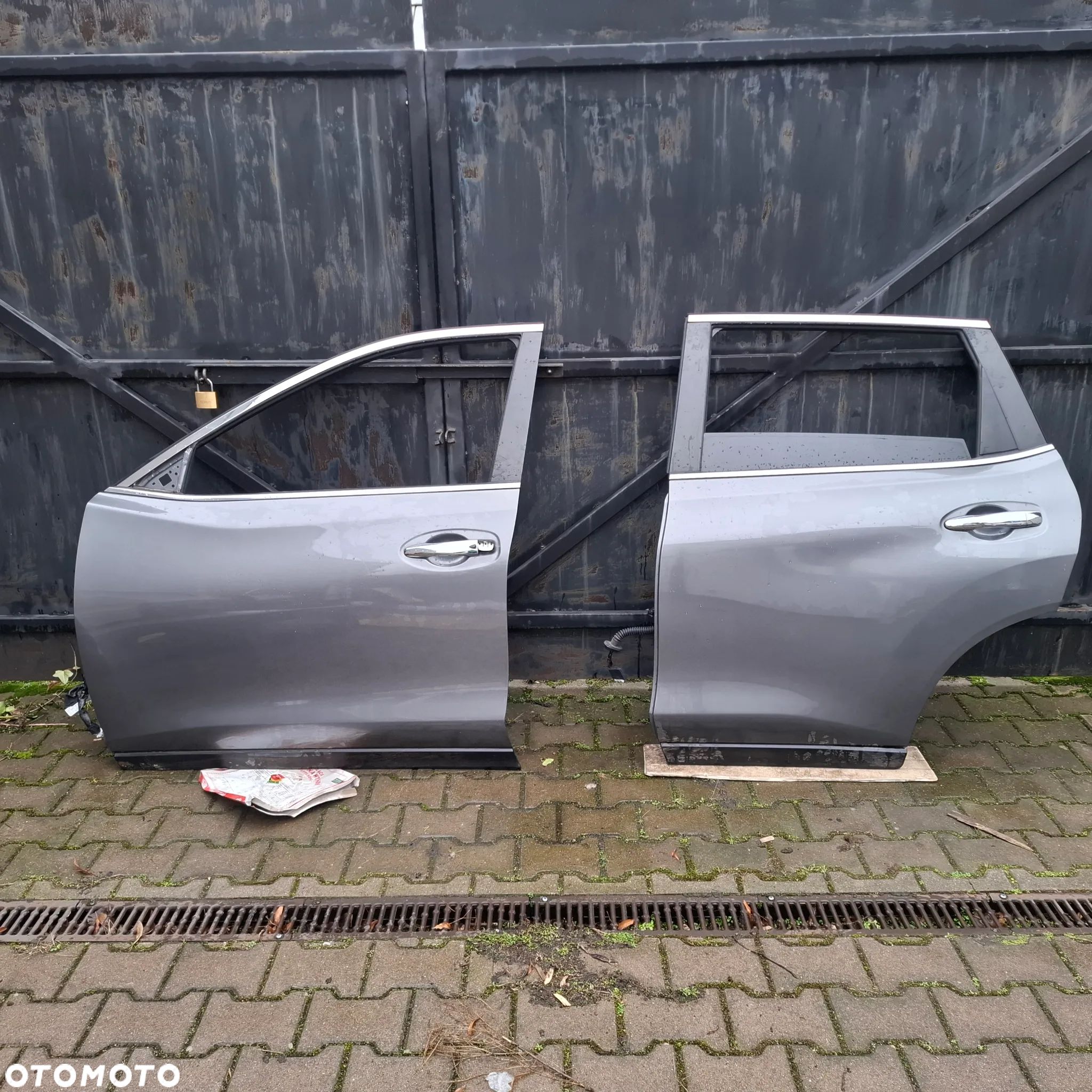 NISSAN X-TRAIL T32 14- DRZWI PRZÓD TYŁ LEWA STRONA KAD KADG szare srebne grafit - 1