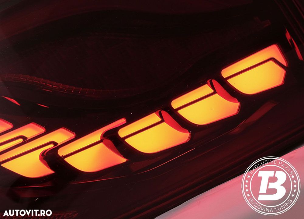 Stopuri Full LED compatibile cu VW Golf 6 VI Red Smoke Design - 5