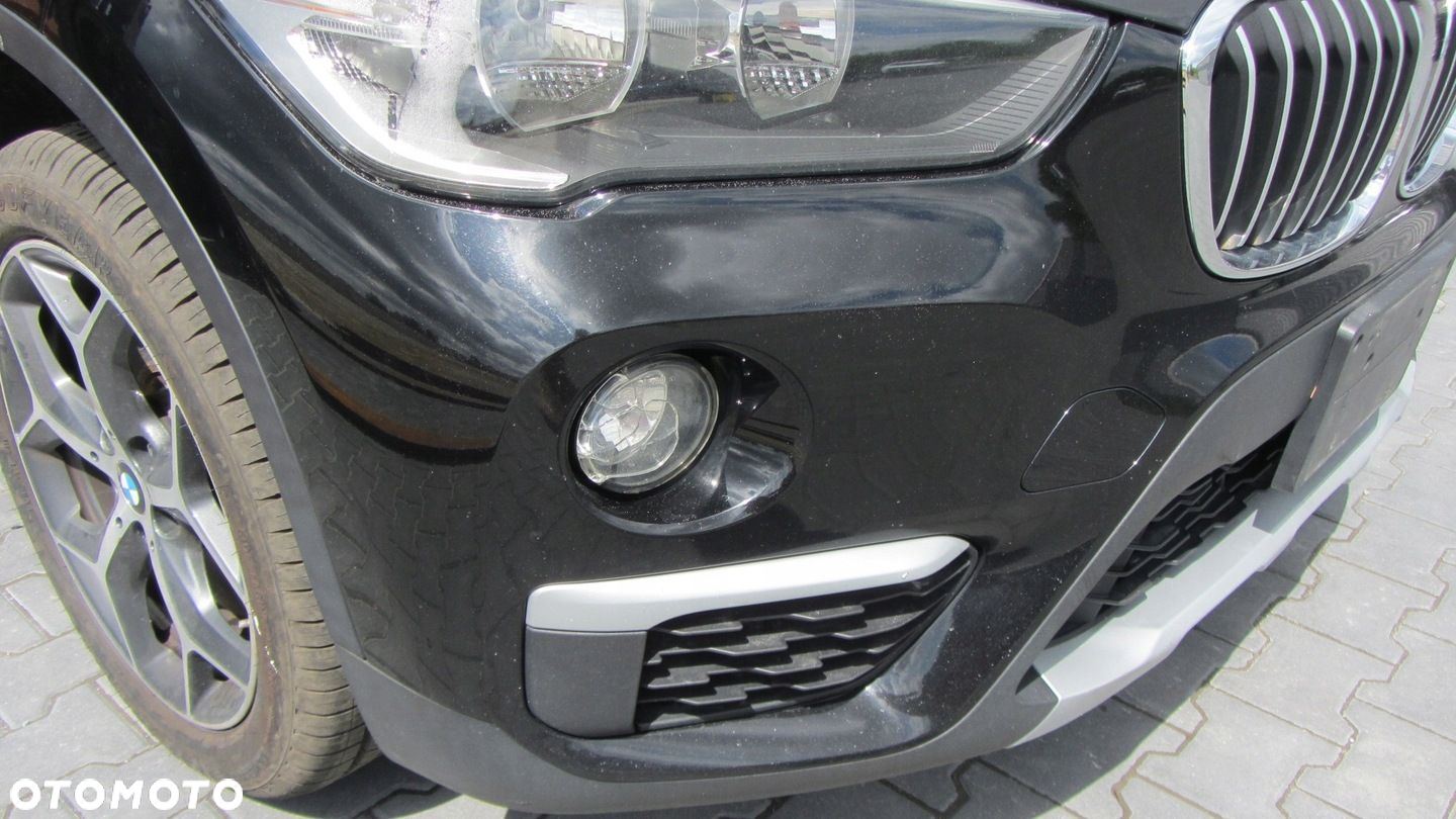 BMW X1 F48 ZDERZAK PRZEDNI PRZÓD KOMPLETNY 668 SCHWARZ 2 CZARNY GRILL - 2
