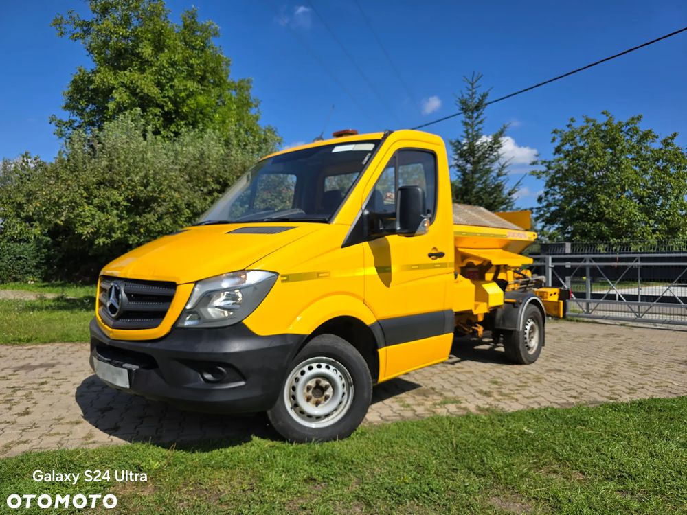 Mercedes-Benz Sprinter 313CDi Solarka Piaskarka Posypywarka Hydraulika rozrzutnik ECON Specjalny komunalny Schmidt gritter salt spreader pługopiaskarka ASR Tempomat Zimowy Komunalny - 3