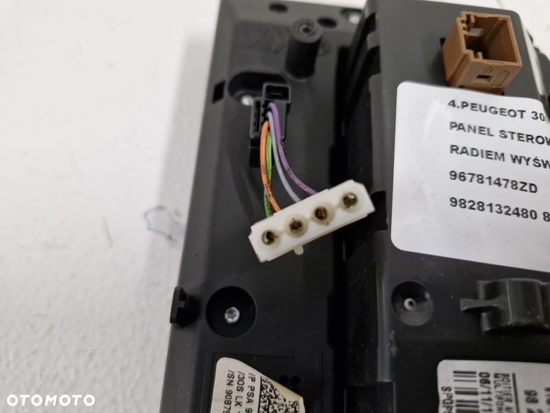 PEUGEOT 308 T9 II 2 PANEL STEROWANIA RADIEM WYŚWIETLACZ 96781478ZD 9828132480 - 9
