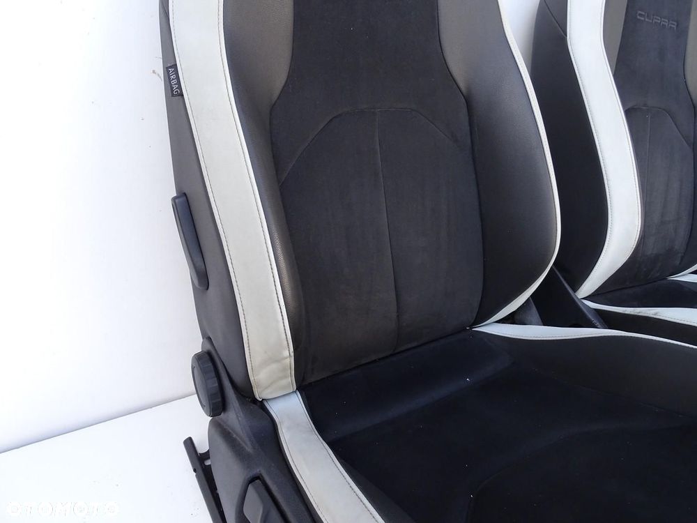 FOTELE FOTEL KOMPLET PÓŁSKÓRA SKÓRA KANAPA SEAT LEON III CUPRA FR 3D - 6