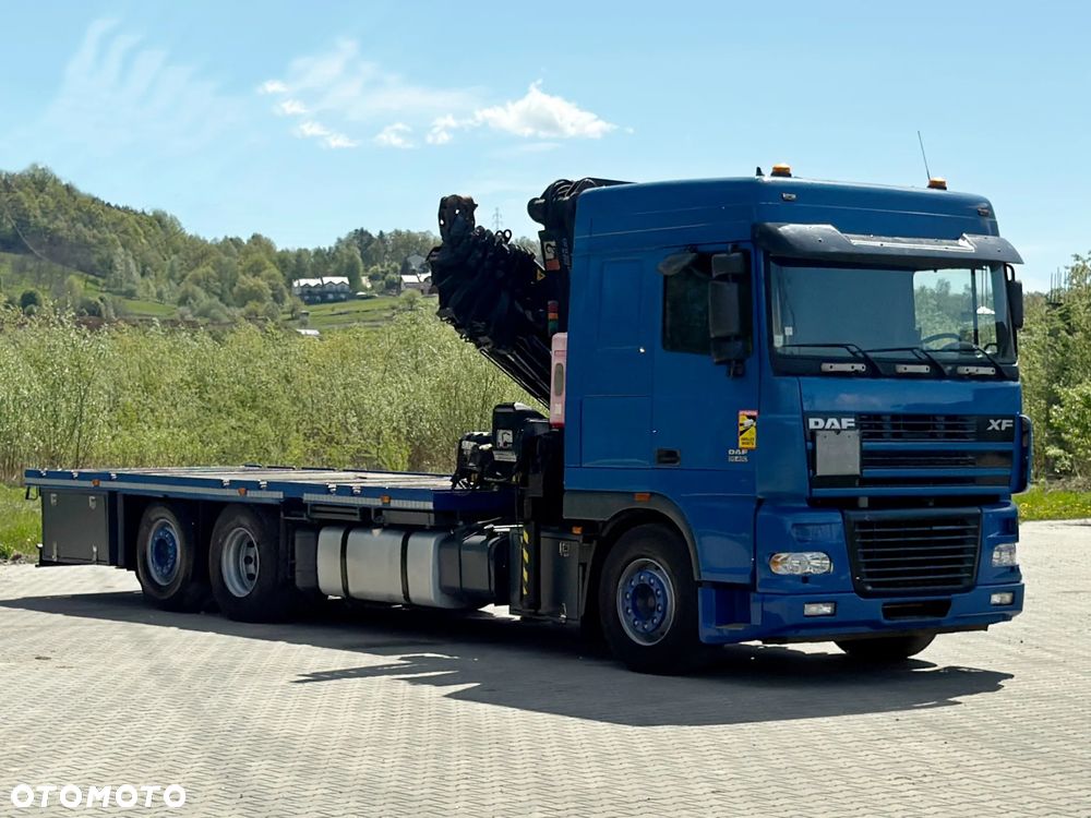 DAF XF 95.480 PLATFORMA 6,80 m + HIAB 422 E - 7 HIDUO + PILOT * STAN BDB - 3