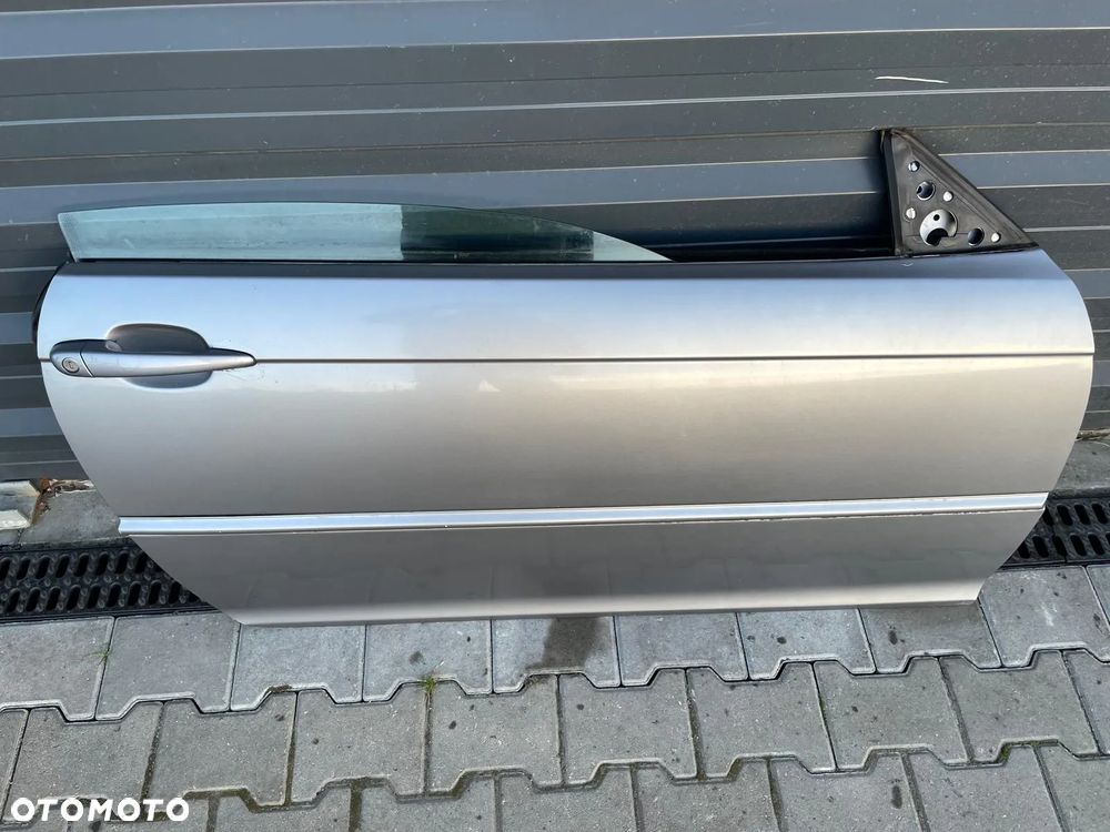 DRZWI PRAWE BMW E46 COUPE CABRIO KOLOR SILBERGRAU A08 - 2