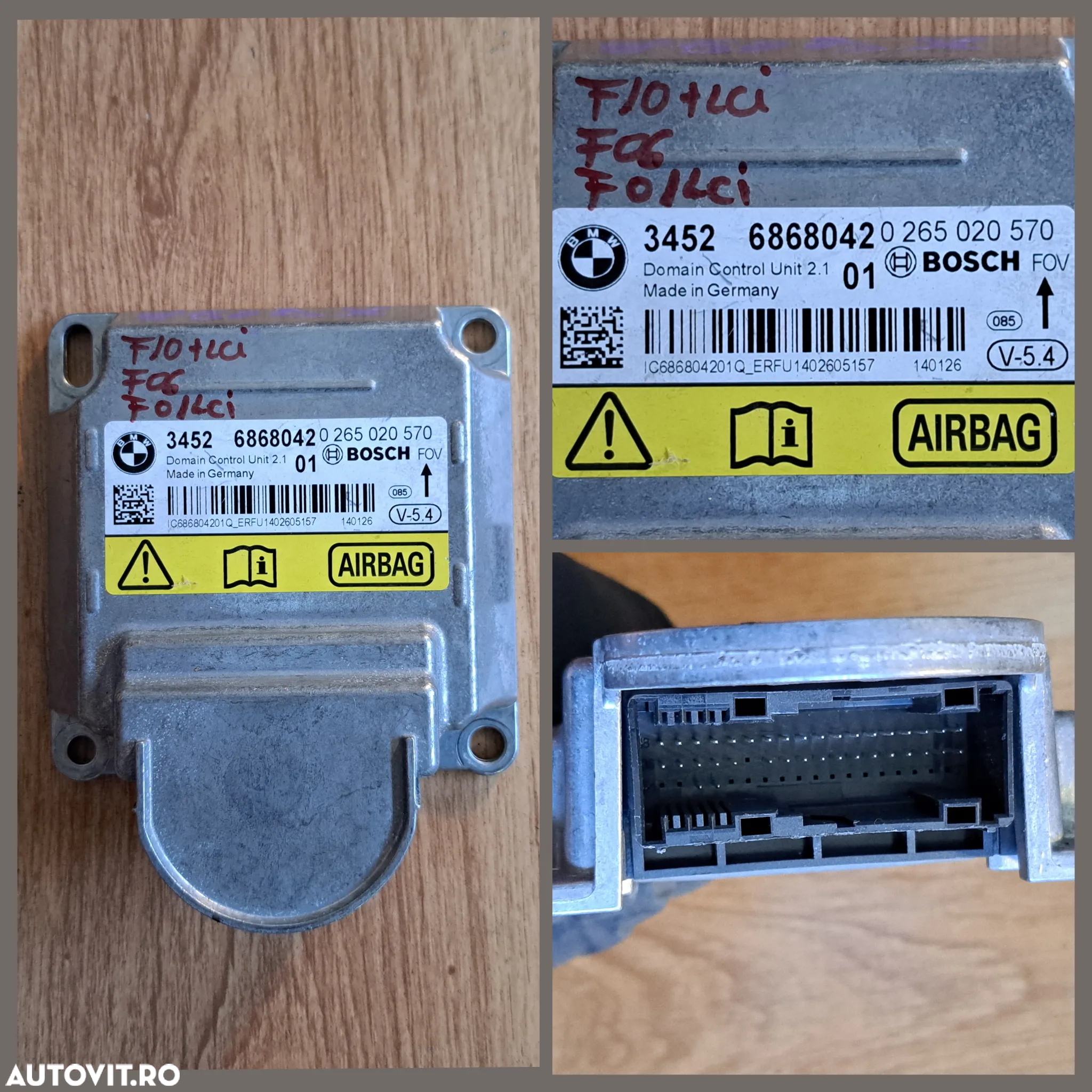 Calculator modul ECU airbag ICM bmw F20 f22 f30 f32 f25 f26 f15 f16 f86 f07 f02+lci - 5