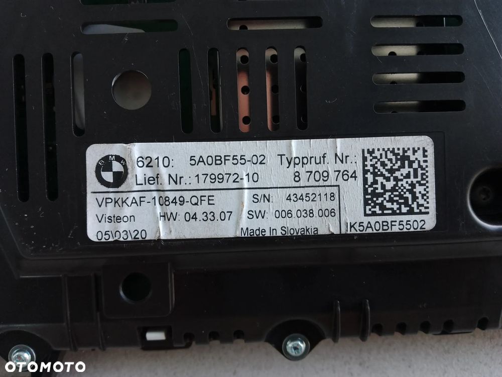 LICZNIK ZEGARY ZEGAR VIRTUAL LED BMW F40 8709764 5A305A5 - 5