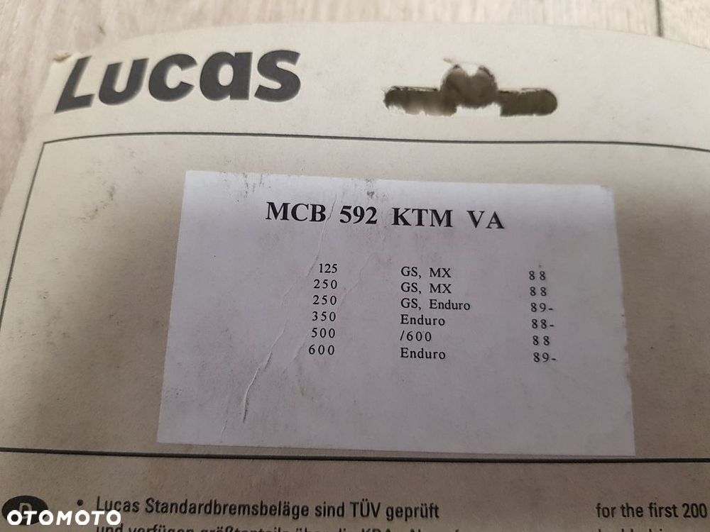 Klocki hamulcowe TRW-Lucas MCB 592 KTM MX600 LC4 EXC600 MX125 MX250 MX350 MX500 - 5