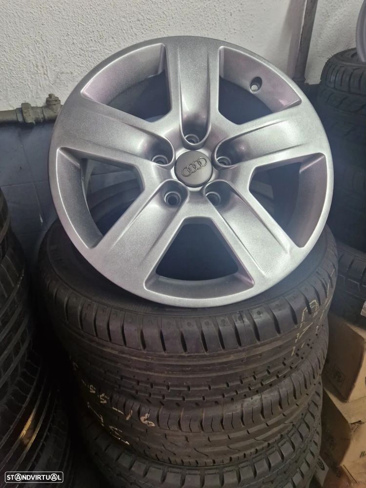 JANTES 16 ORIGINAIS A4 SPORT ANTRACITE USADAS EM BOM ESTADO COM PNEUS USADOS - 2