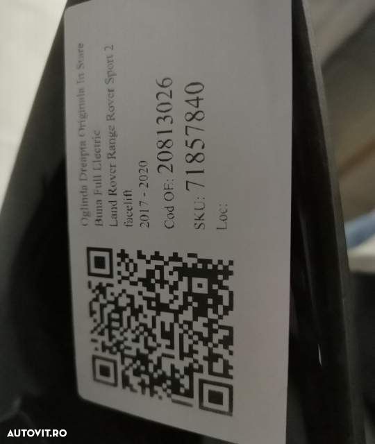 Oglinda Dreapta Originala In Stare Buna Incalzire/Rabatare/Unghi Mort - 7