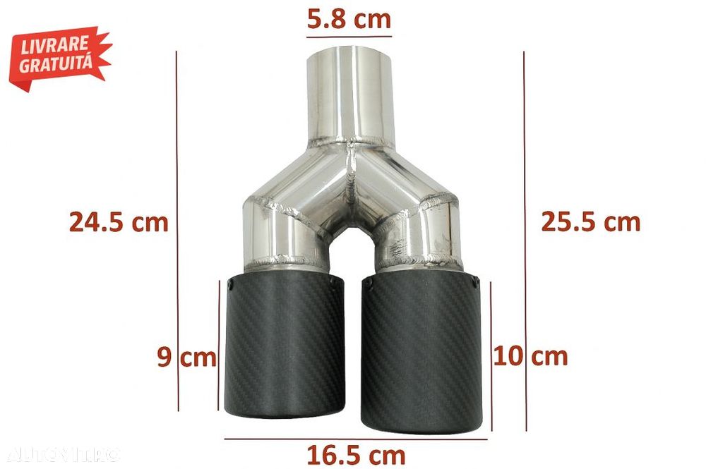 Difuzor Bara cu Toba Ornament Evacuare Fibra Carbon Mat BMW Seria 3 F30 F31 (2011-- livrare gratuita - 11