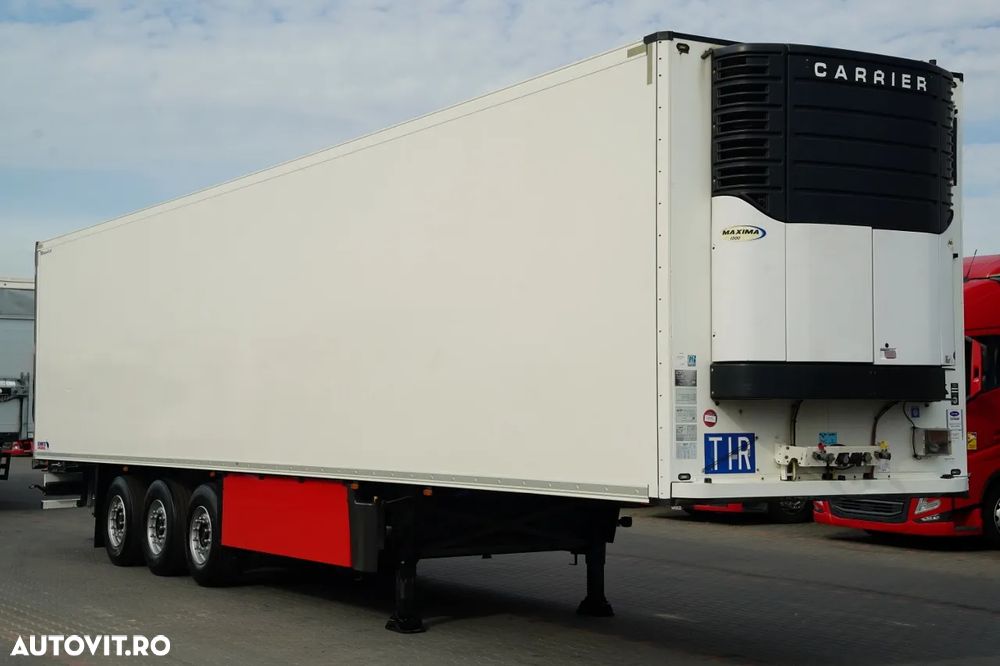 Schmitz Cargobull FRIGORIFICĂ / CARRIER MAXIMA 1300 / AXĂ RIDICABILĂ / SUPORT PALETI / SAF / - 1