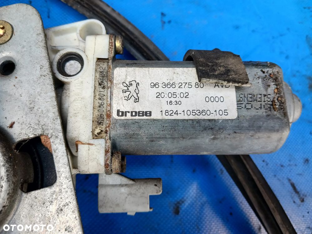 Podnośnik mechanizm podnoszenia szyby Peugeot 206 CC Cabrio przód przedniej tył tylnej prawej prawa tylna uchylnej pasażera kierowcy - 18