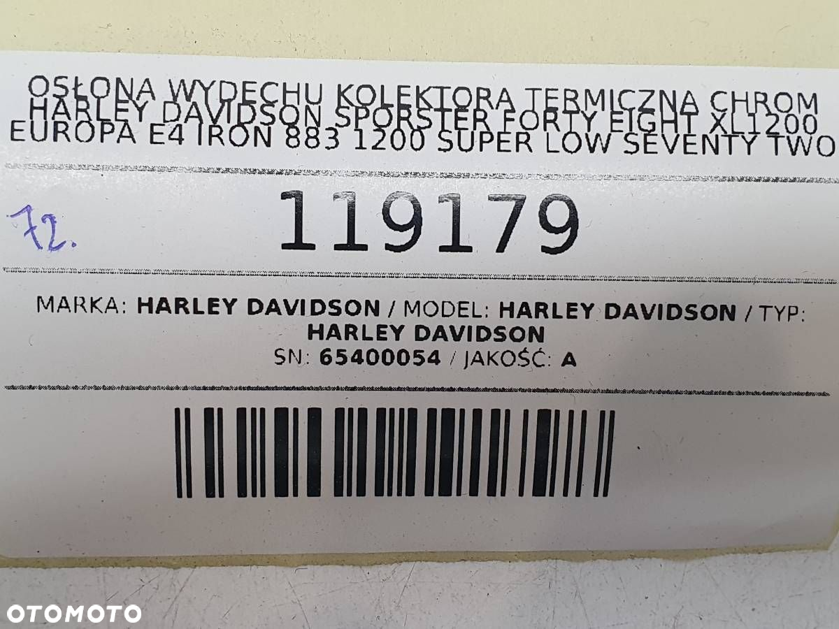 OSŁONA WYDECHU CHROM HARLEY DAVIDSON SPORSTER XL 1200 IRON 883 1200 48 72 - 6