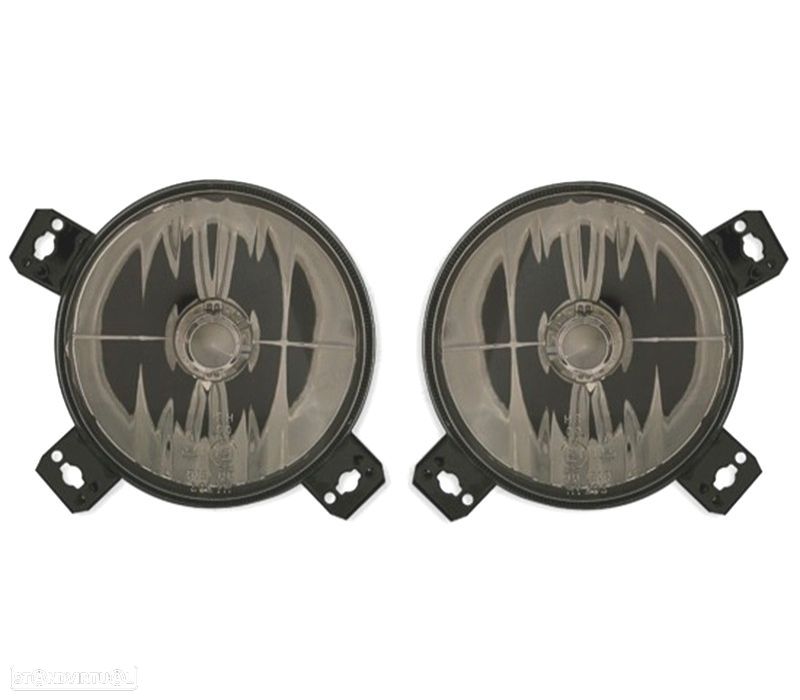 FARÓIS FRENTE VOLKSWAGEN VW MK1+2 GOLF 1 I GOLF 2 II LUZ DE ESTRADA FUNDO CROMADO - 1