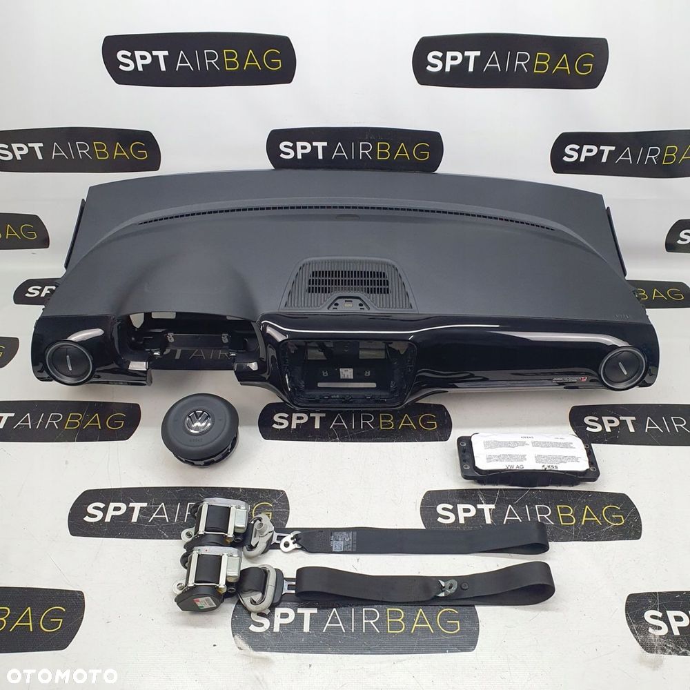 VW UP! UP DESKA ROZDZIELCZA KONSOLA KOKPIT PULPIT PODUSZKI AIRBAG AIR BAG PASY KIT SET - 1