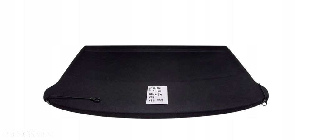 Bmw E81 E87 Półka Bagażnika Tylna Tył Czarna 6966716 Nr 2