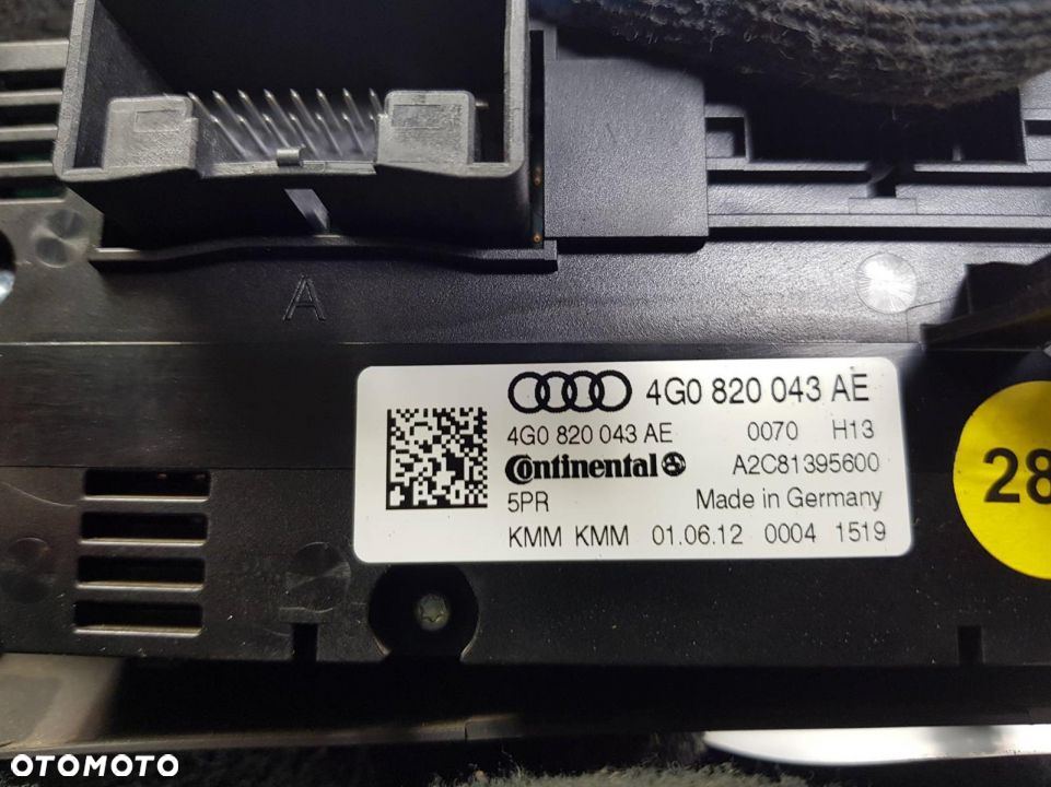 PANEL KLIMATYZACJI AUDI A6 C7 4G0820043AE - 2