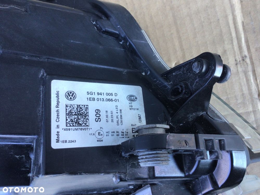 Lampa przednia lewa VW Golf Vll 7 zwykła Led - 7