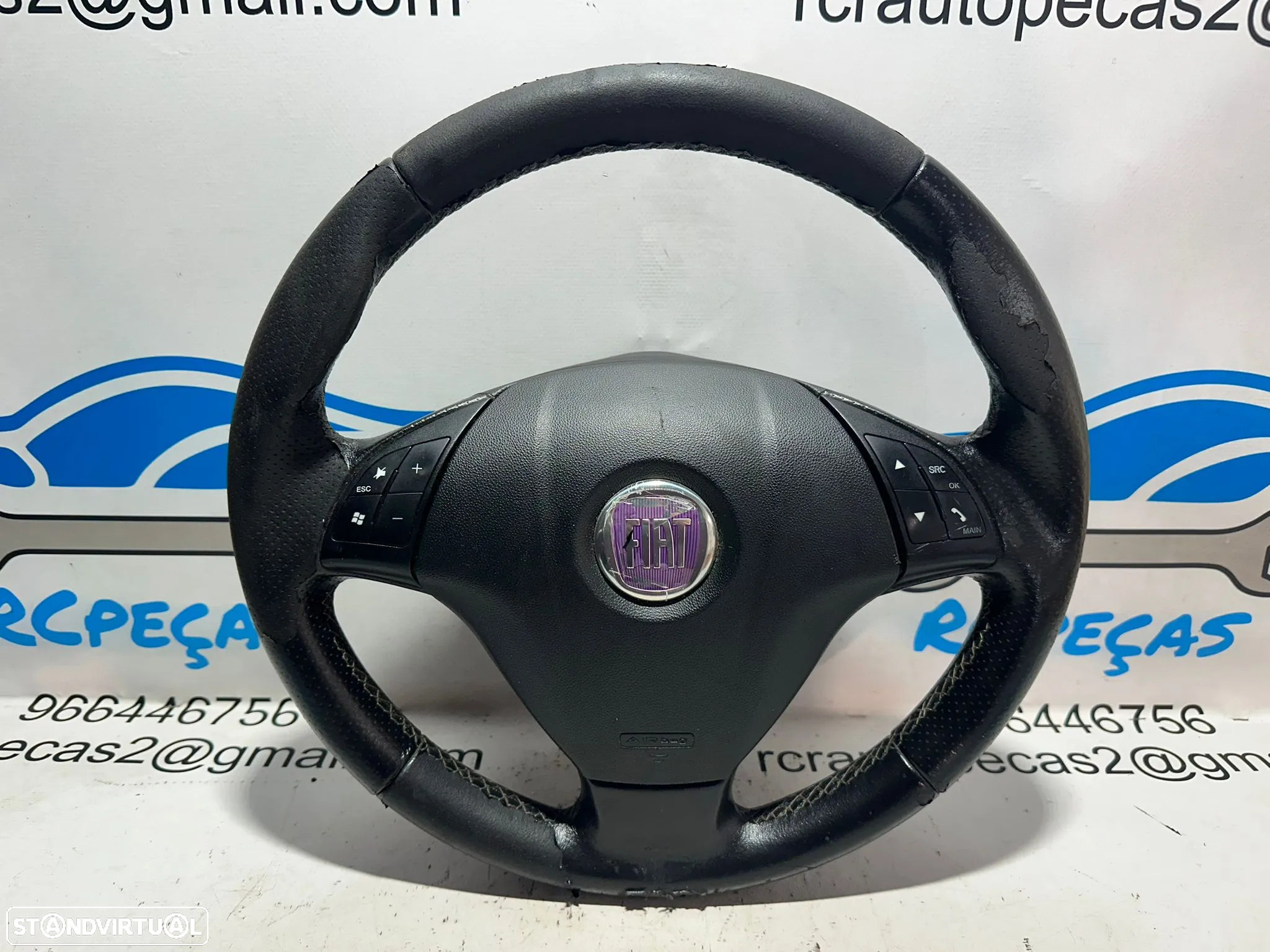 Volante Pele Perfurada Multifunções Botões Fiat Grande Punto EVO 199 735331951 - 4