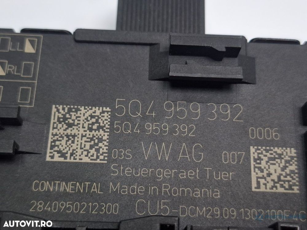 Modul usa dreapta fata SKODA OCTAVIA Combi 5E5 2012 - > TDI CKFC, CRMB, CYKA Continental 2840950212300 5Q4959392 - 3