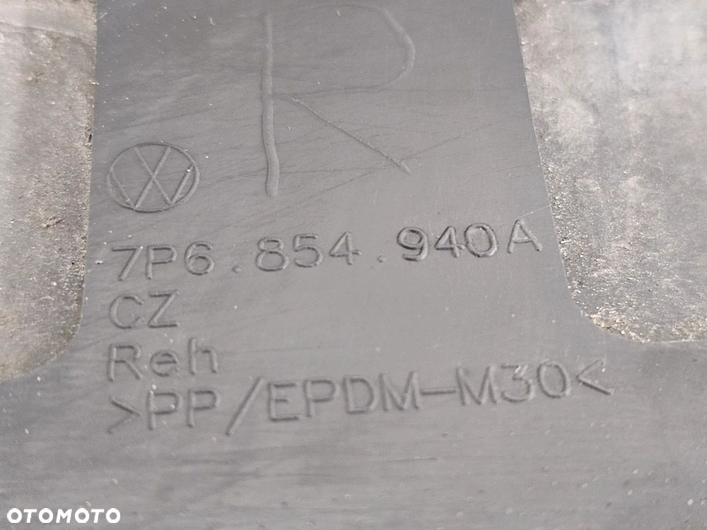 VW TOUAREG 7P 10-18R LISTWA OZDOBNA DRZWI CHROM CZARNA LC9X PRAWA PRZOD 7P6854939H - 6